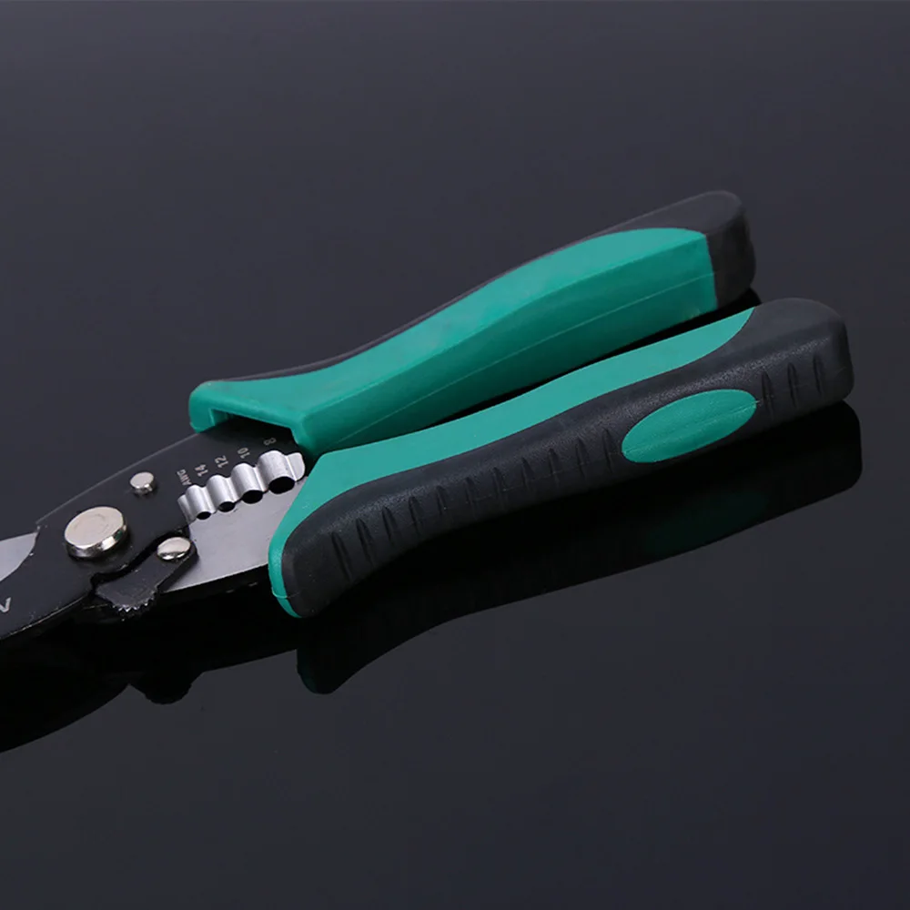 Self-adjusting Cable Cutter Crimper 8Inch Metric Automatic Wire Stripping Tool Cutting /Crimping Pliers