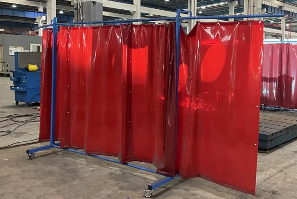 Vinyl Welding Curtain Screen 6x8 Ft With Grommets - Flame Retardant UV Protection Welding Screen