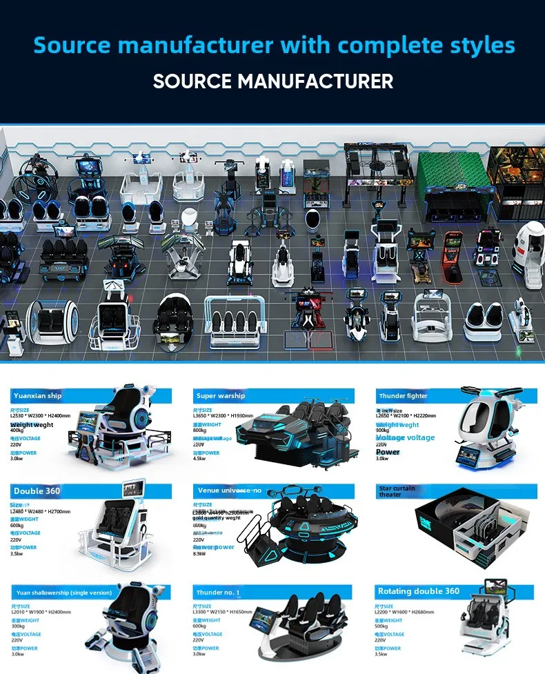 Commercial Full Set Indoor Sensory Simulation Racing Simulator Motorcycles VR Thunder Arcade for Shopping Mall Experience