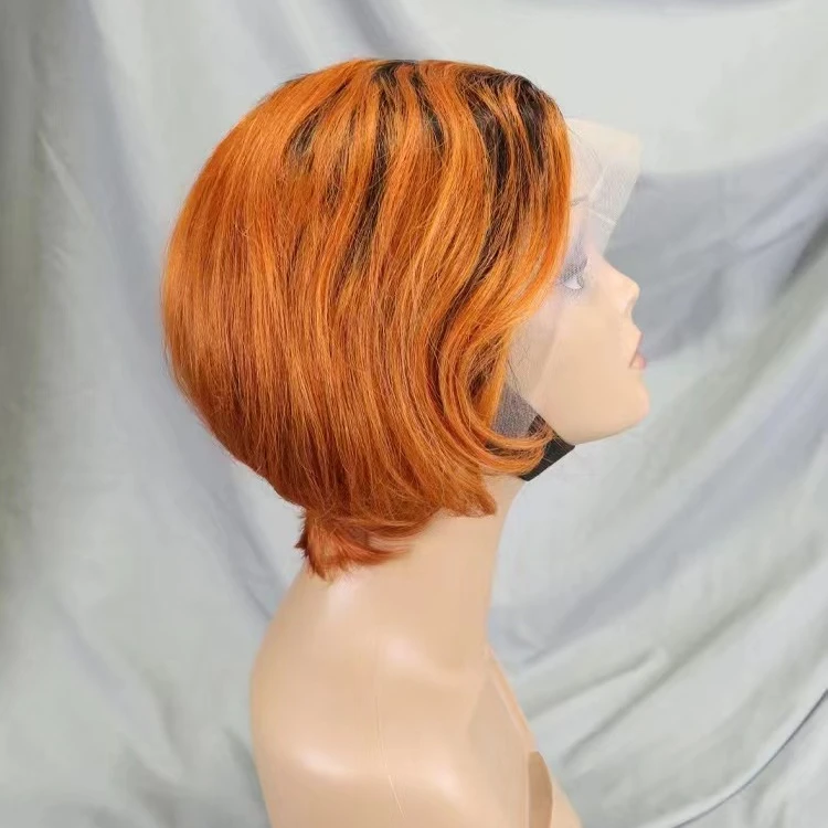 Cheap Price Lady Beauty Color Human Hair Pixie Wigs Brazilian Human