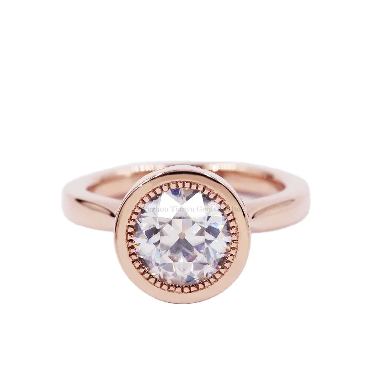 Tianyu Gems Customized K Au Rose Gold Ct D Vvs Round Oec Cut