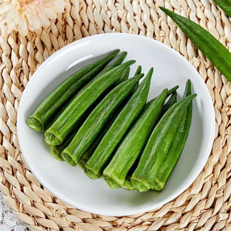 Crispy okra dried vegetables dehydrated fruit vegetable snack snacks wholesale exotic snacks