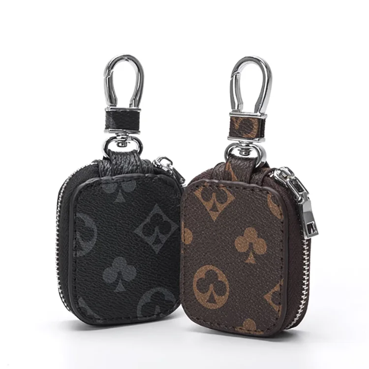 
Fashion design mini credit card holder short wallet printed zipper coin purse mini key bag coin bag decorative bag 