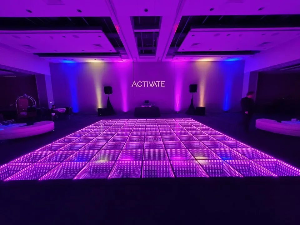 Dj Lights Led 3d Cristal Templado Imán Espejo Interactivo Baile