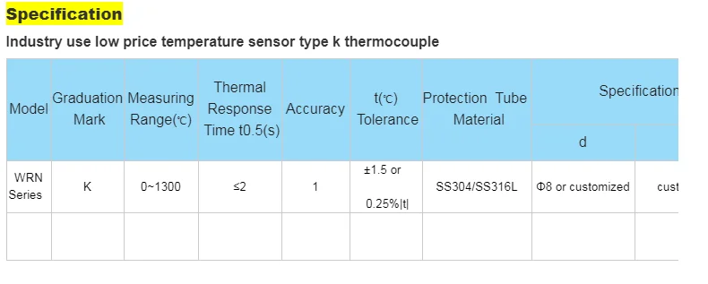 Best thermocouple manufacturer supplier for temperature compensation-8