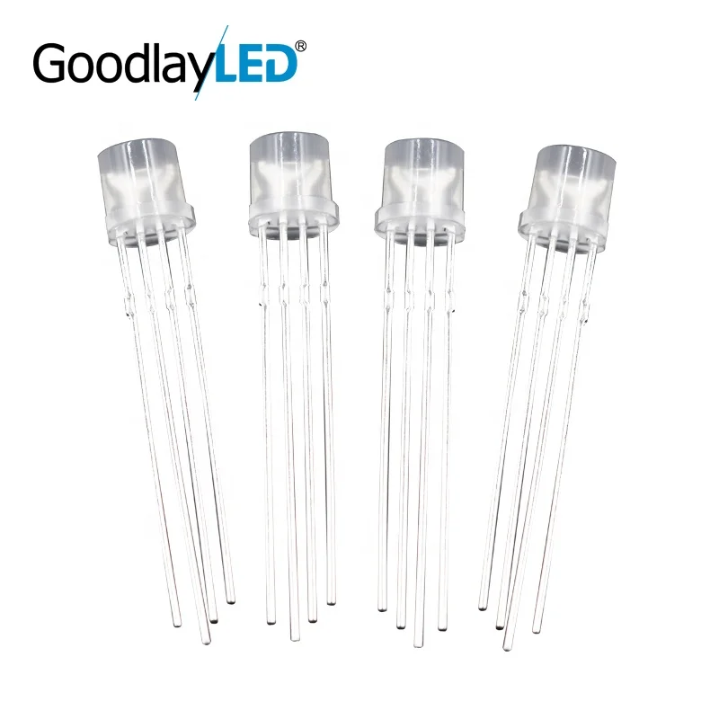 Short hair 5mm full color RGB Foggy yin four-foot Foggy yang  Short hair F5 LED light-emitting diode (1000pcs)