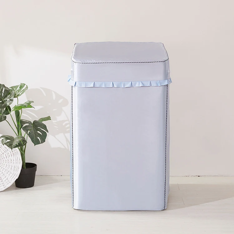 Modern Solid Color Large Size Waterproof Dustproof Sunscreen Washing Machine Protective Cover