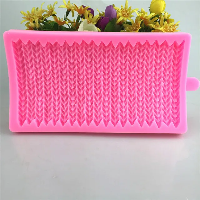 New Silicone Mold Knitting Sweater Texture Embossed Mat Wool Pace
