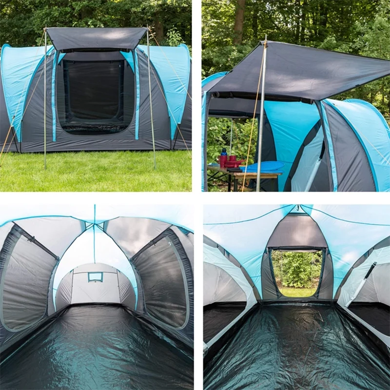 Tente De Camouflage 3-4 Personnes - 200x200x135 Cm, Légère, Pour Camping Et Randonnée