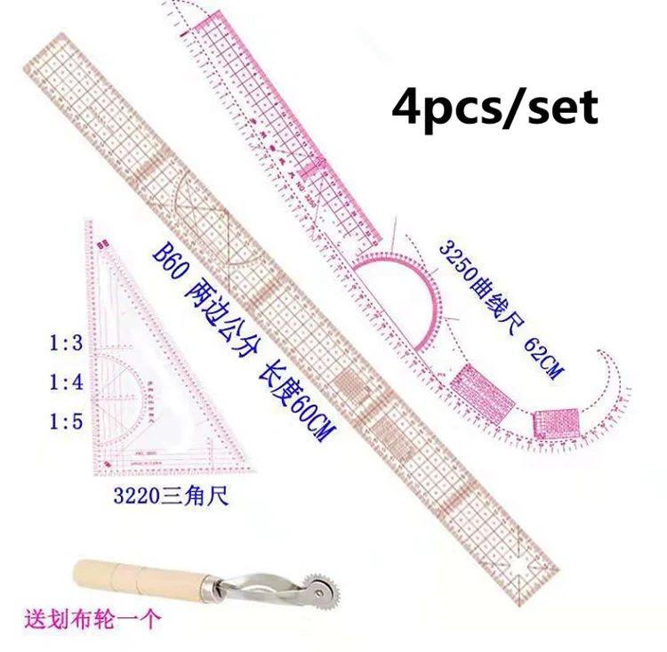 Multifunction 6501 Plastic French Curve Sewing Ruler Measure Tailor Ruler  Making Clothing 360 Degree Bend Ruler Tools 