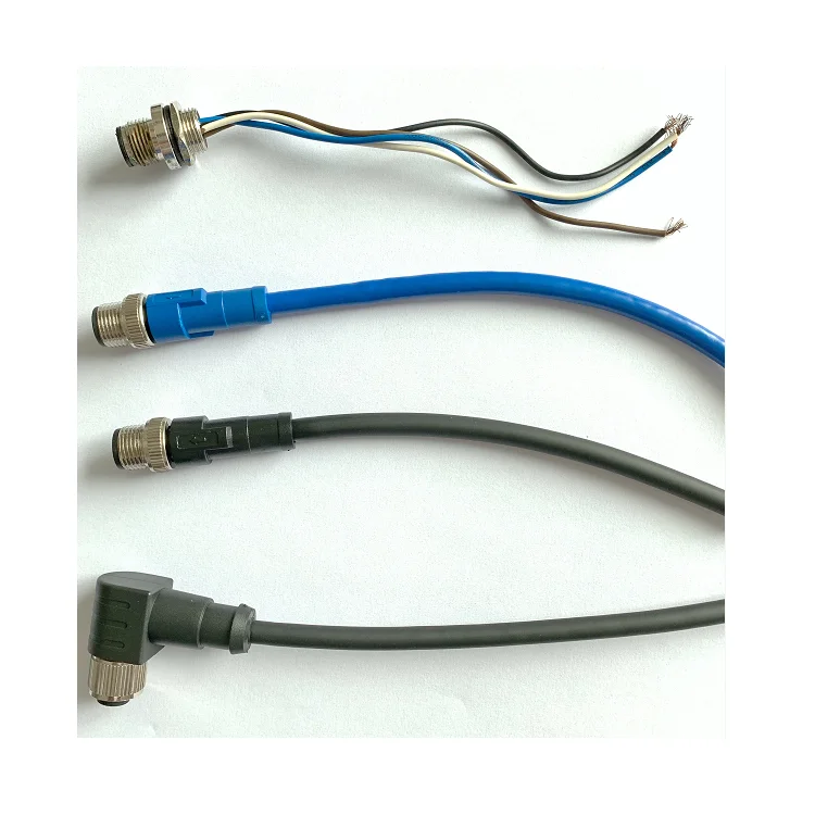 Waterproof Bulkhead Electrical Connector Round 4pin Power Plug M12