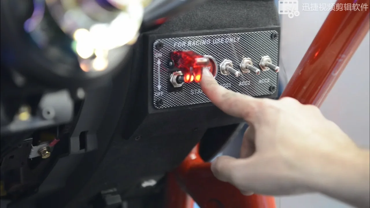 4in1 Carbon Fiber Panel Racing Car Engine Start Push Ignition Switch Panel Toggle Kits Af