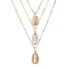 Custom gold silver shell jewelry chunky design multi layered choker necklace