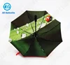 Auto open sublimation plant digital printed windproof double layer straight umbrella