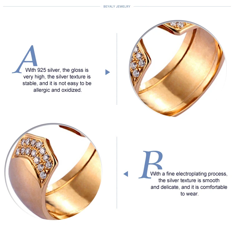 product-BEYALY-Wholesale Horseshoe Arrow Design Cz Gold Ring Designs For Girl-img