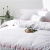 2019 ribbon decorative bed linen high quality 100% cotton bedding duvet cover set