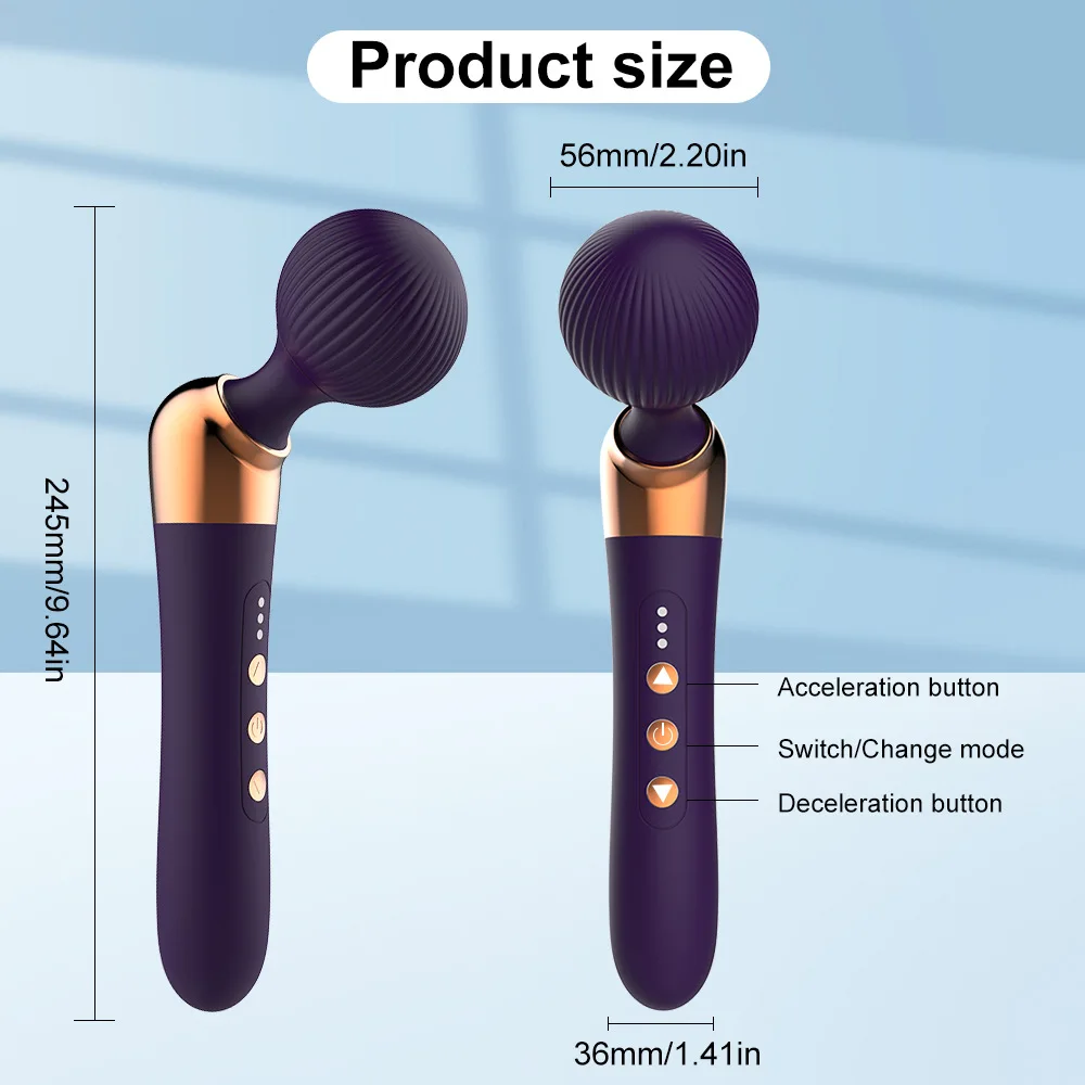 New 10 Frequency 5 Speed AV Stick Vibrator USB-Powered G-Spot Gadget for Adult Flirting & Masturbation Vibrator Wand