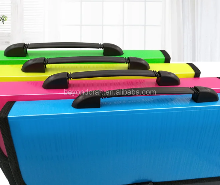 A4 Size Pp Plastic 12 Clear Pockets Expanding File Folder Poly Document