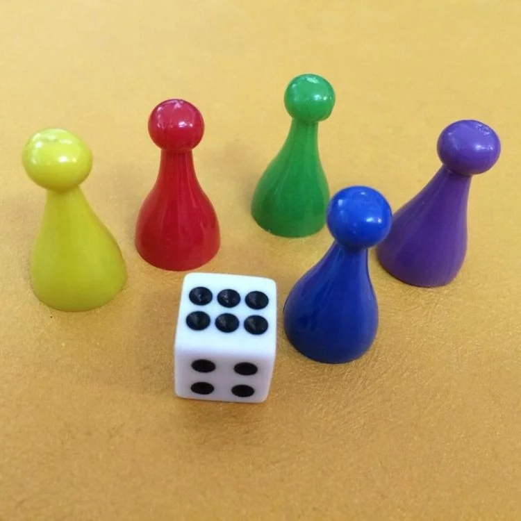 Board Game Pawn Pieces Dice Pawn Custom Plastic Board Game Pawn