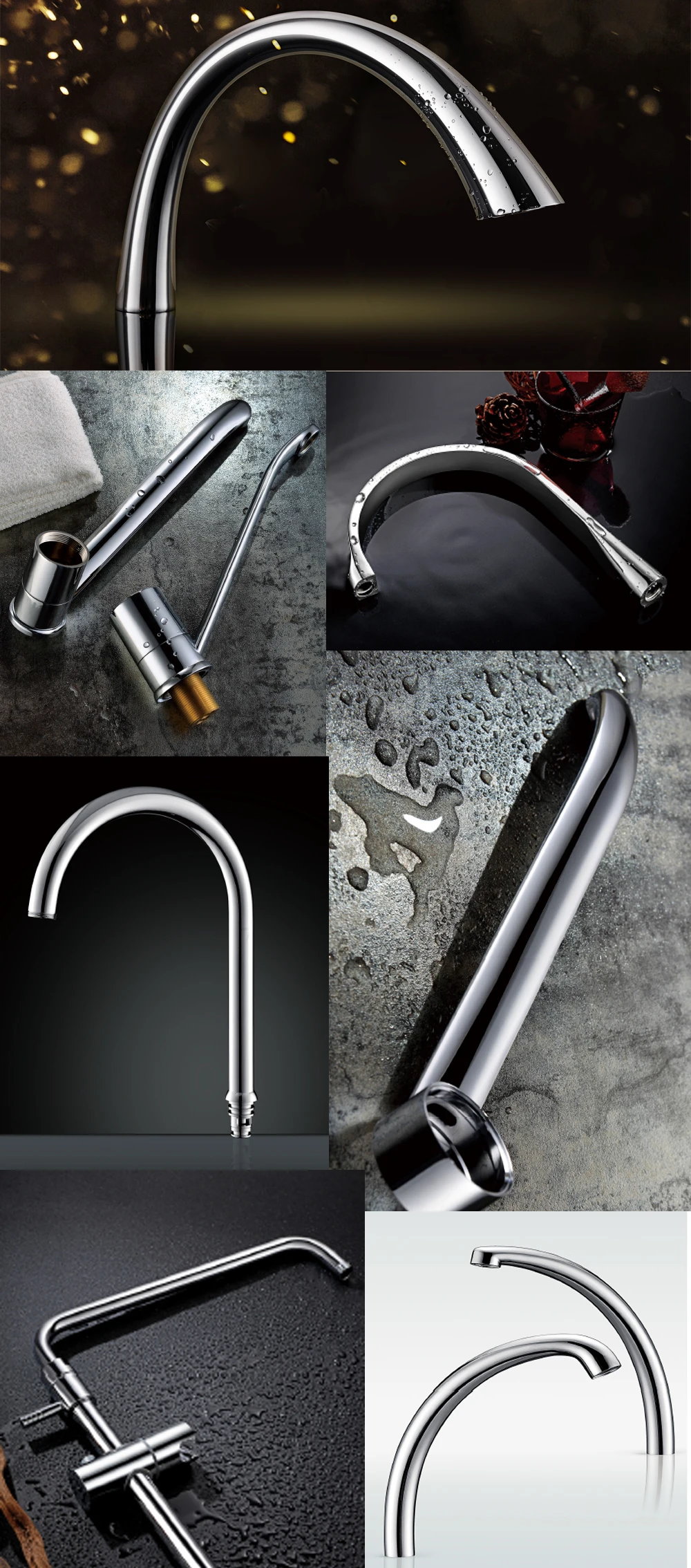 厨房水龙头出水口专用黄铜镀铬表面