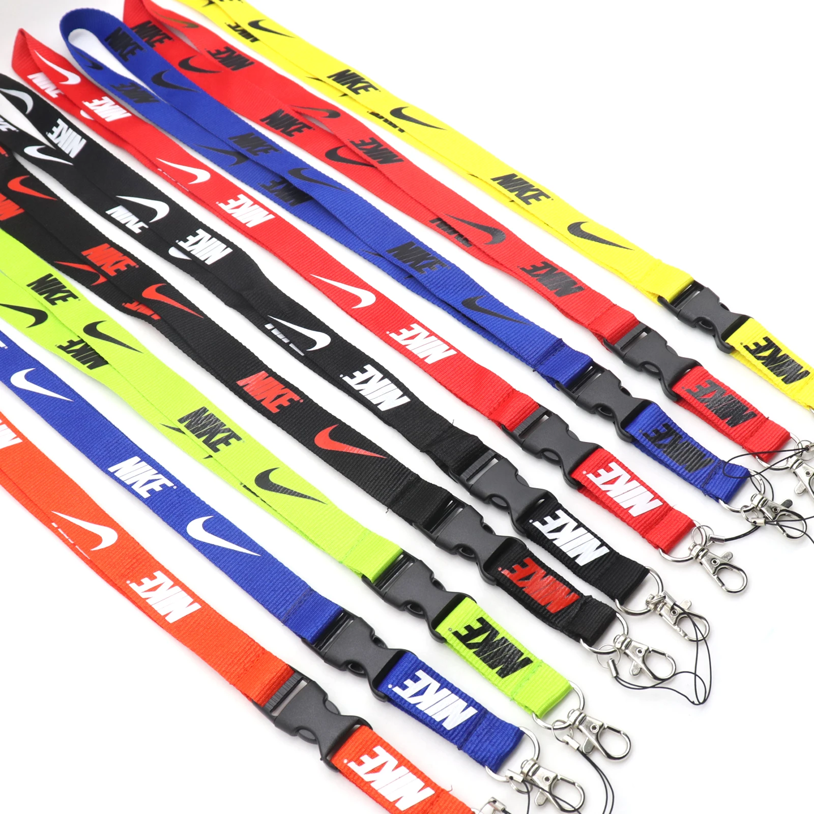 Multi Color Keychain Holder Safety Polyester Neck Straps Nike Lanyard ...