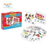 DIY Funny Educational Card Game Match Scrabble Letter spelling Jigsaw Puzzle Toy for Kids