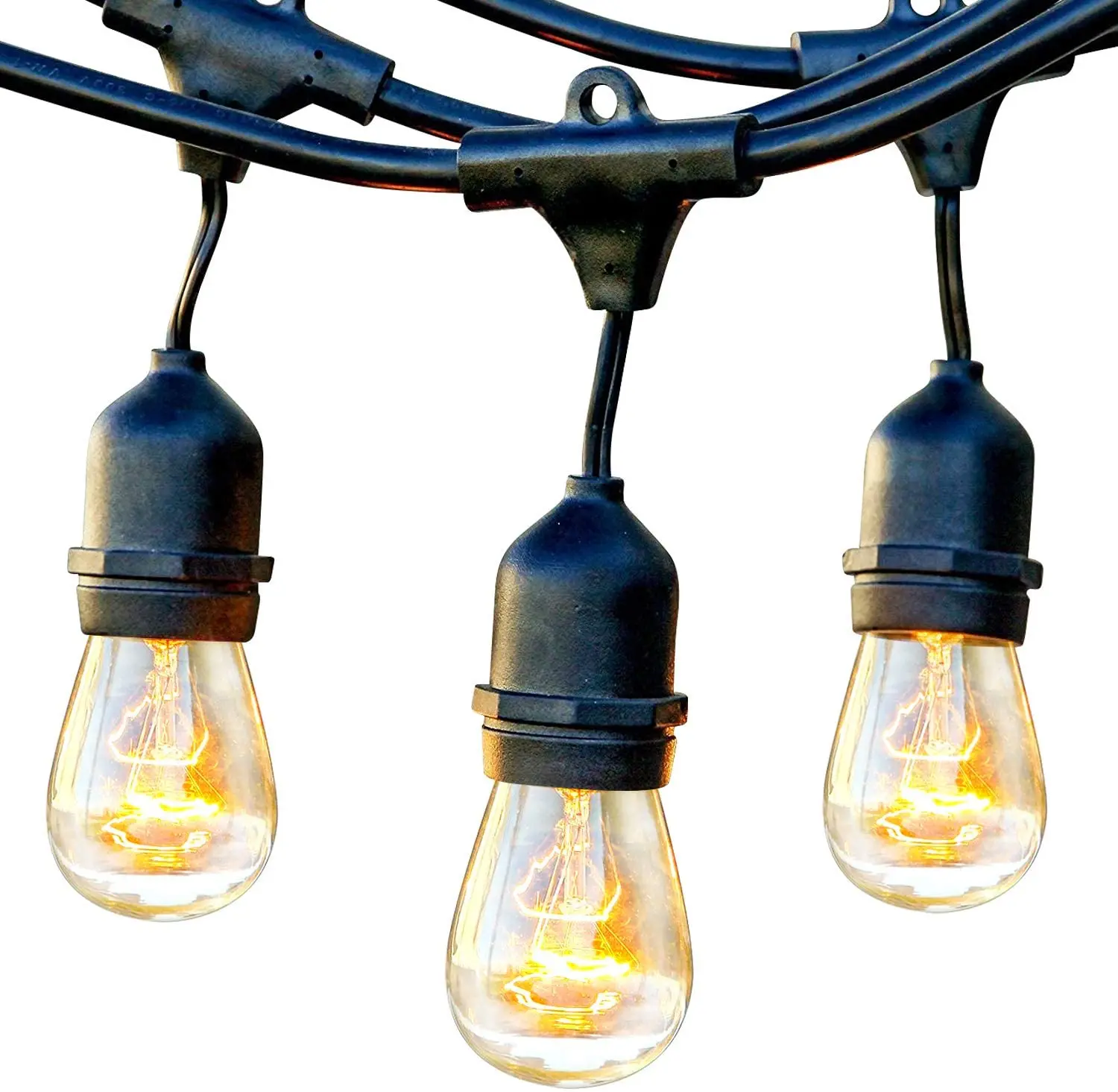 Outdoor LED String Lights Waterproof Connectable Hanging Light For Party  Backyard Porch Balcony