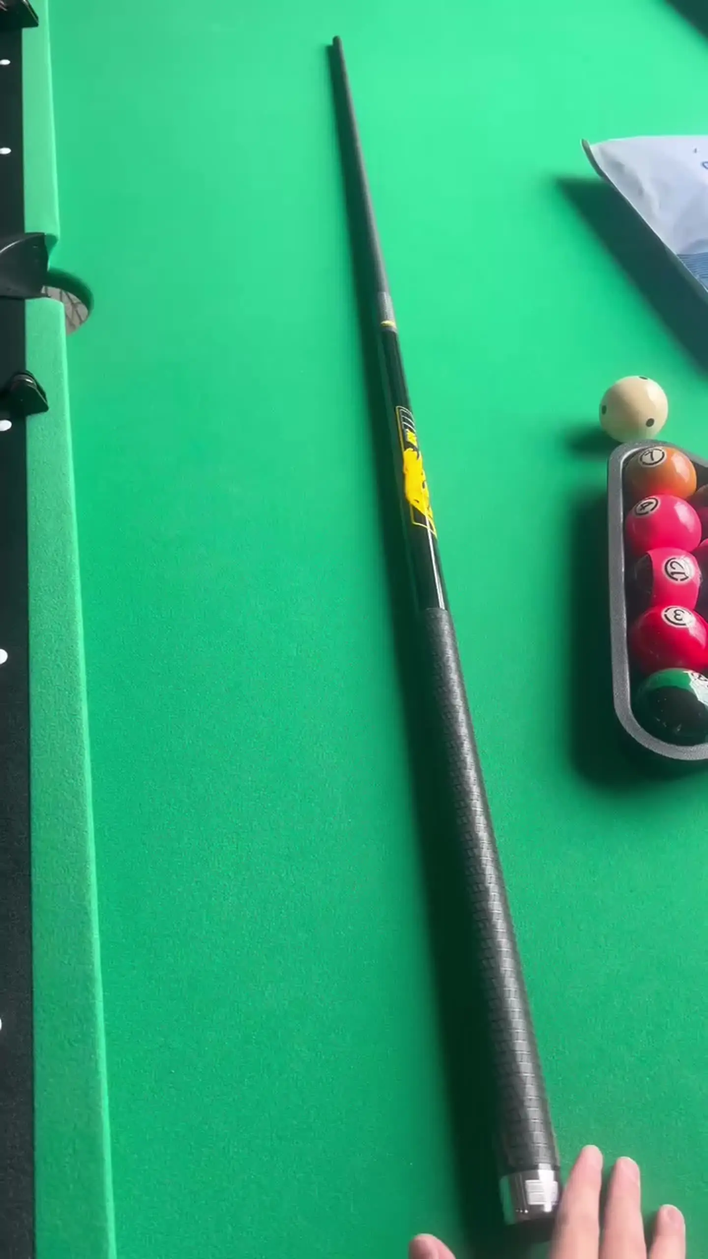 カーボンファイバー 3ピース ビリヤードキュー カーボンファイバー製3-PCビリヤードジャンプブレークキュー stick 148cm