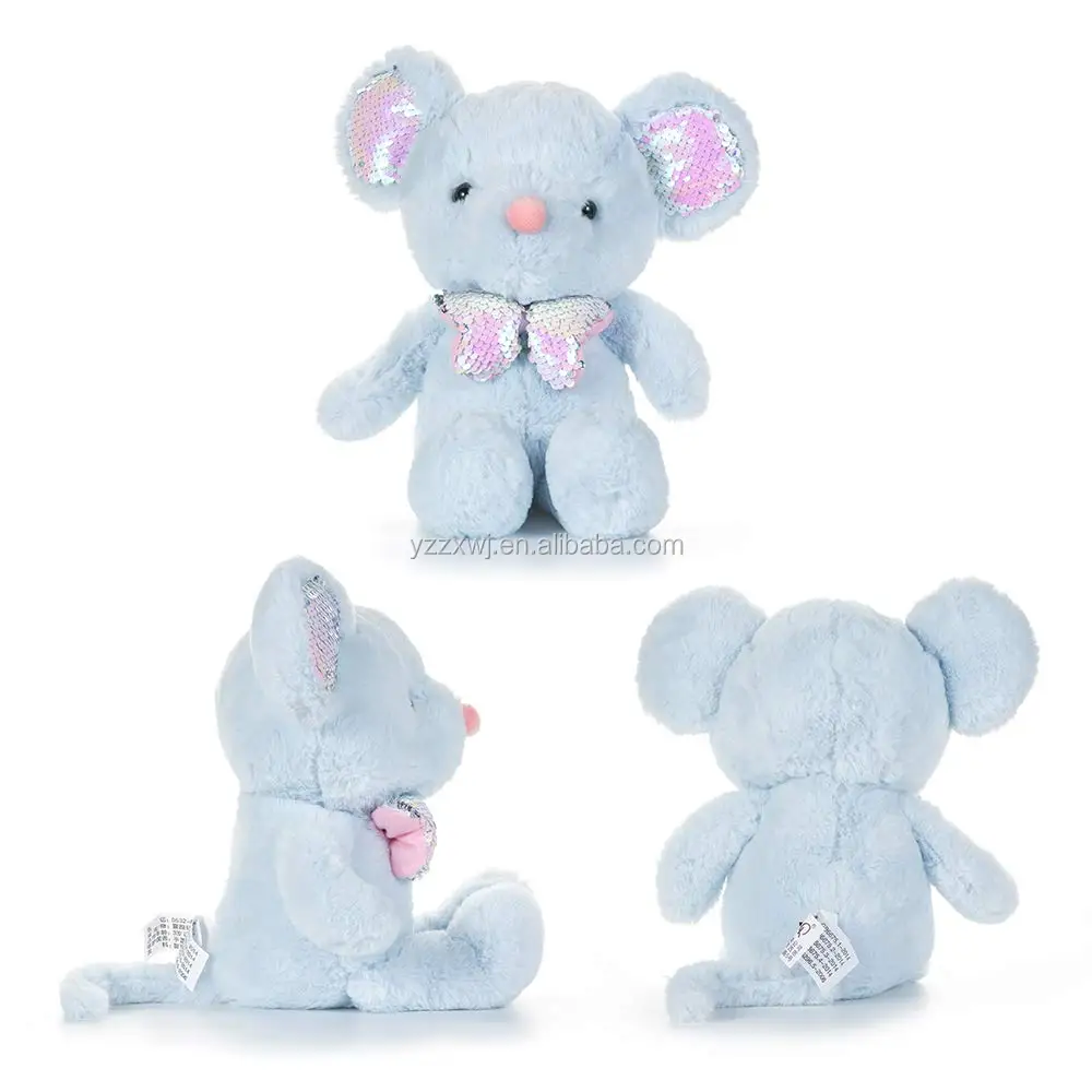 blue mouse stuffed animal