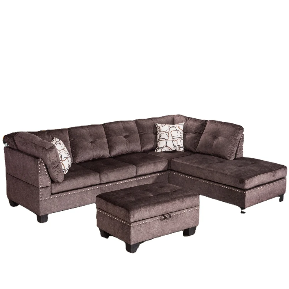 Wholesale Good Quality L Shaped Sofa Sectional For Living Room Luxury