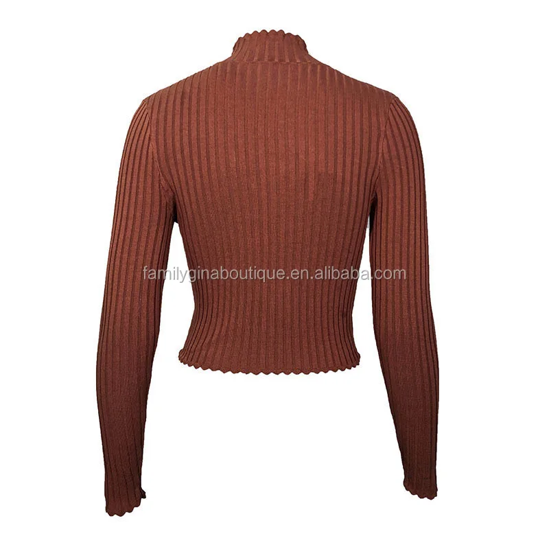 High Collar Short Sweater