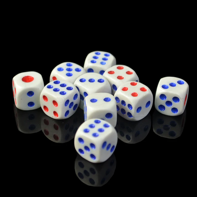 16mm 20 25 30 Resin Color Dice Transparent Black And White Dice Set D6