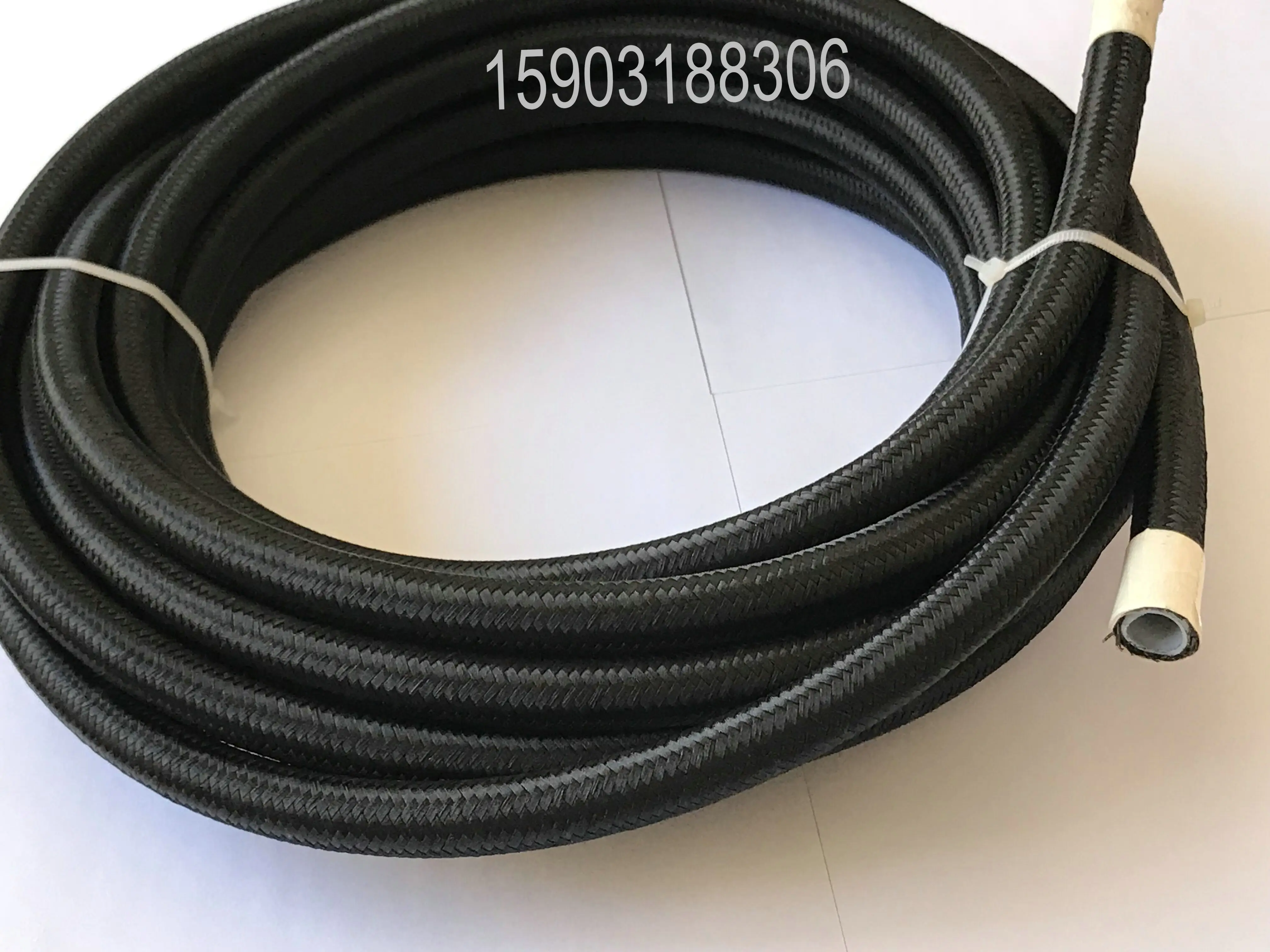 6an High Quality Of An6 Ptfe Inner Tube Black Nylon Overbraided Fuel