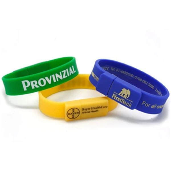 Custom USB Wristband 8GB 16GB 32GB Wrist Band Bracelet USB 2.0 Flash Memory Disk Stick Full Capacity - ANKUX.COM