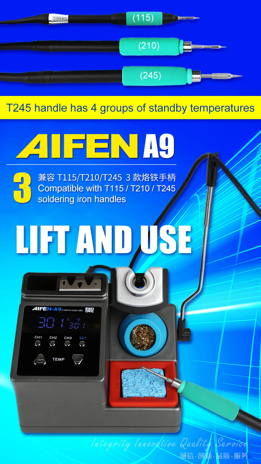 Sugon A9 T210 Soldering Station 110v/220v Rapid Heating 120w Cautin ...