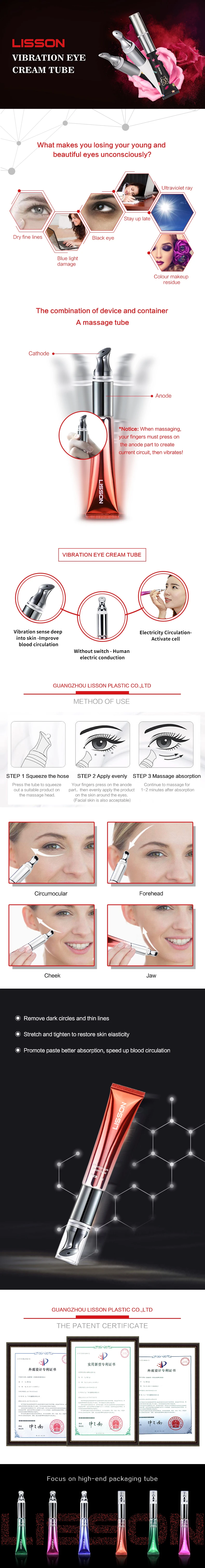 New arrival  20ml vibration eye cream massage tubes cosmetic packaging