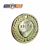 Gold electroplated round custom design iron soft enamel lapel pins badges metal craft