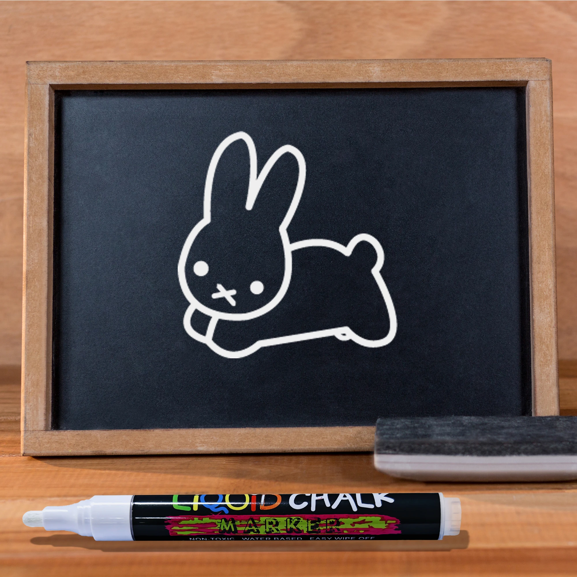 8 Colors Waterbased Dry Erase Liquid Chalk Marker Pen Set For