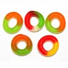 colored circle ring shape oiled sweet candy gummy ring