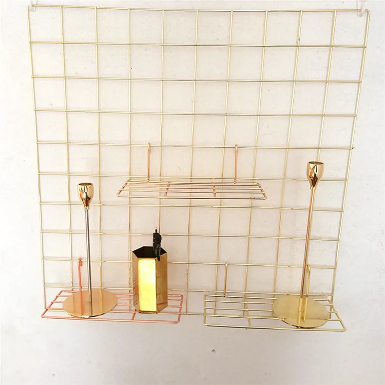 Cheap wire baskets and bins Gold wire mesh bins for storage decorating gift baskets MP-16