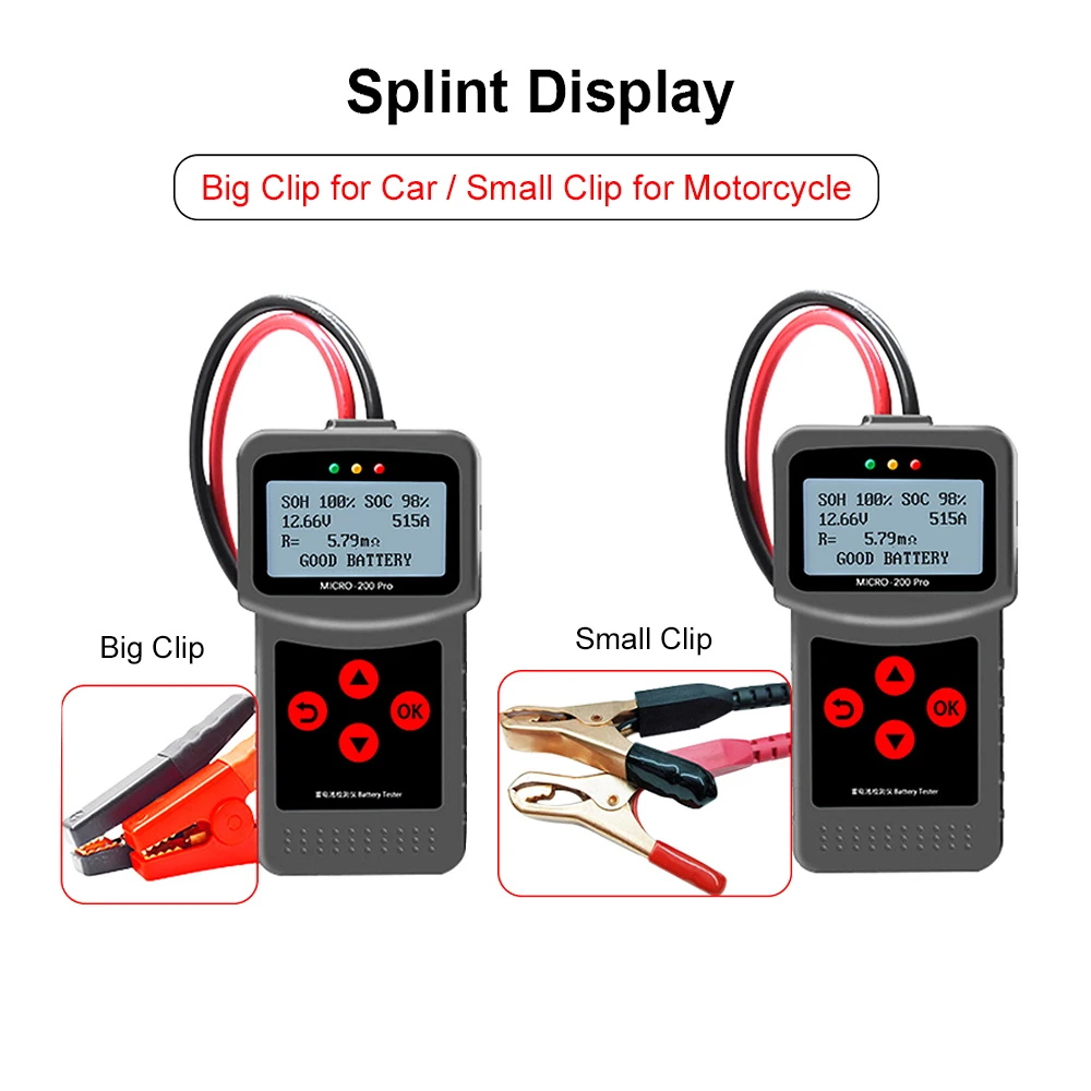 Micro-200 Pro 12v 24v Aumotive Vehicle Car Battery Tester Battery ...