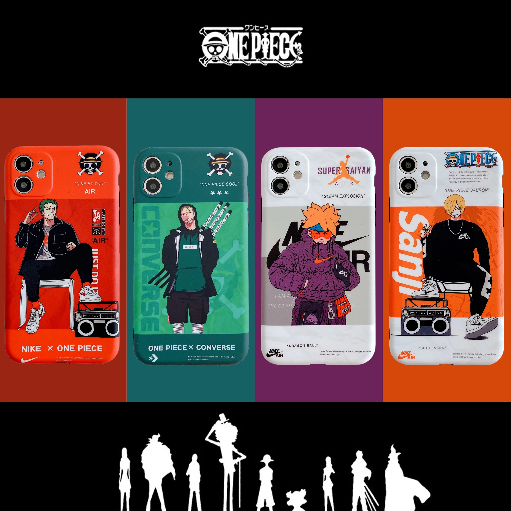 2020 New One Piece International Tide Brand IMD Silicone Phone Case Cover For iPhone 11 XR XS MAX SE2020 8 Plus XS Phone Cover