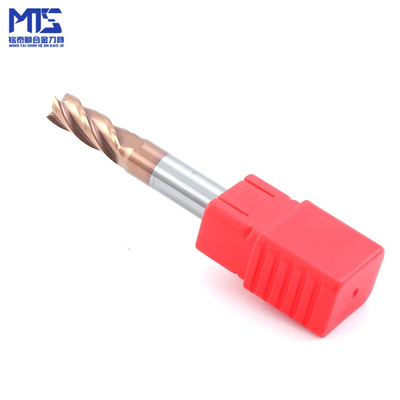 
MTS HRC55 4 flute soild carbide flat end mill cnc milling cutter for steel 