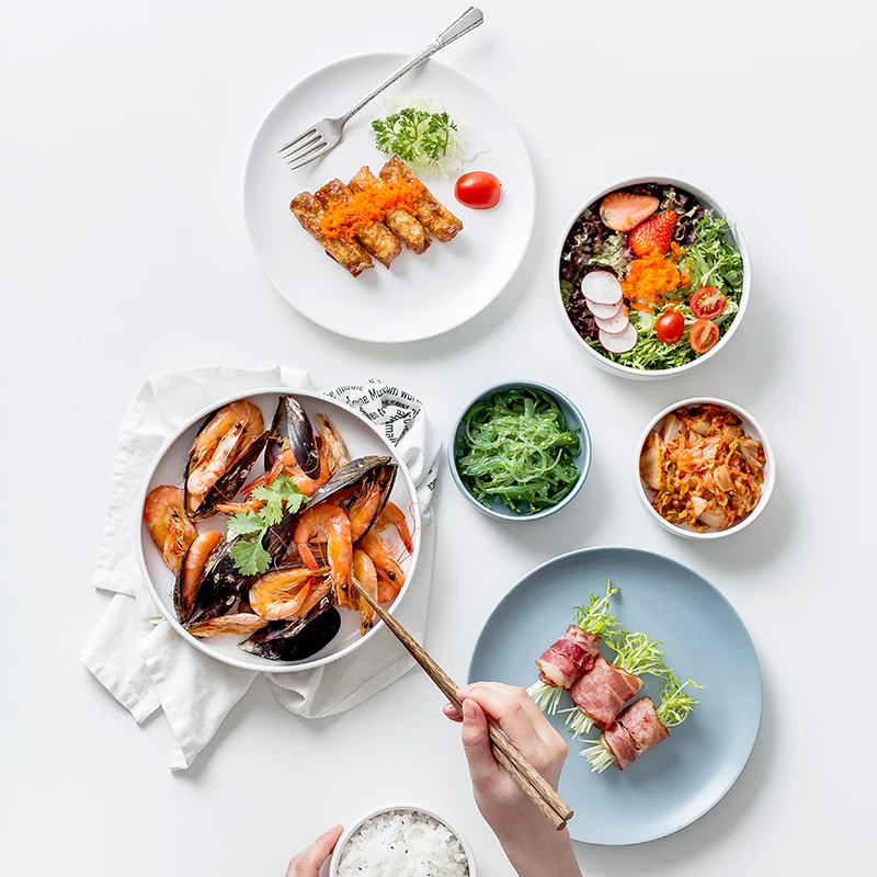 Venta al por mayor fabrica de vajilla de ceramica blanca-Compre online