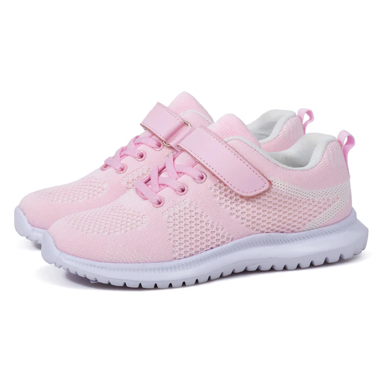 Beautiful Child Sports Pink Fly Knit Shoes Kids Sneaker Shoe For Girl ...