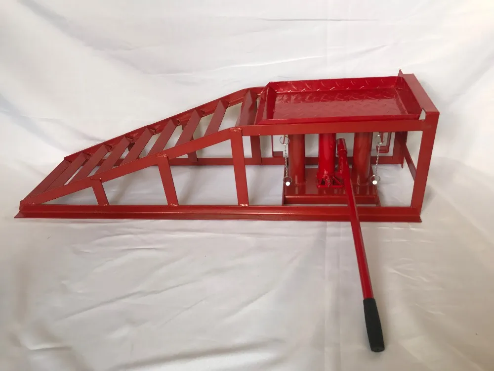 Red Heavy Duty Hydraulic Lift Auto Car Service Lift Ramps Lifts Repair ...