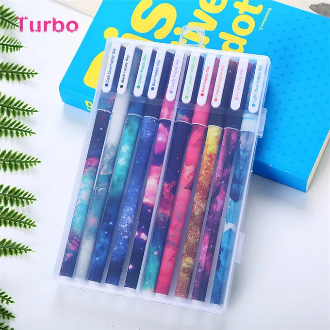 promotion 2021 new year back to school stationery wholesale Various design cartoon cute gel ink pen set gift for students