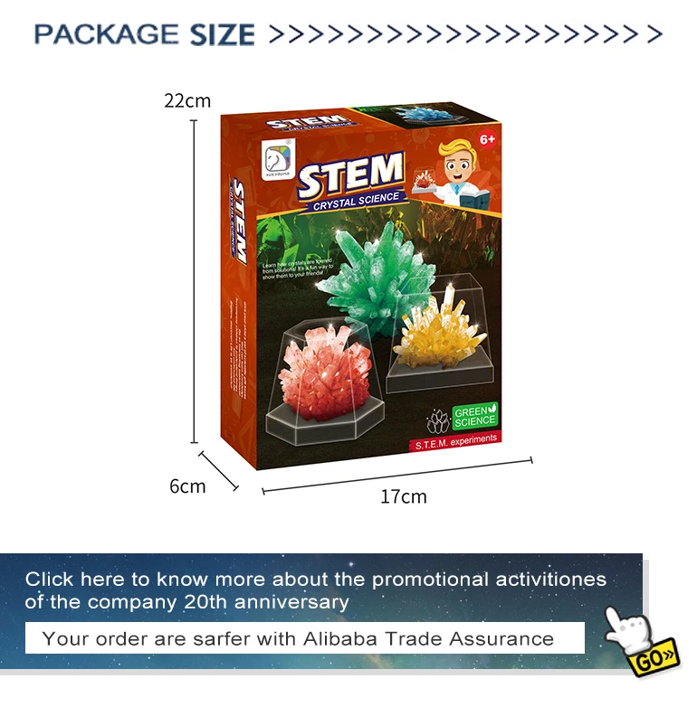 Learning educational scientific STEM crystal planting toy DIY children science crystal growing science kit experiment