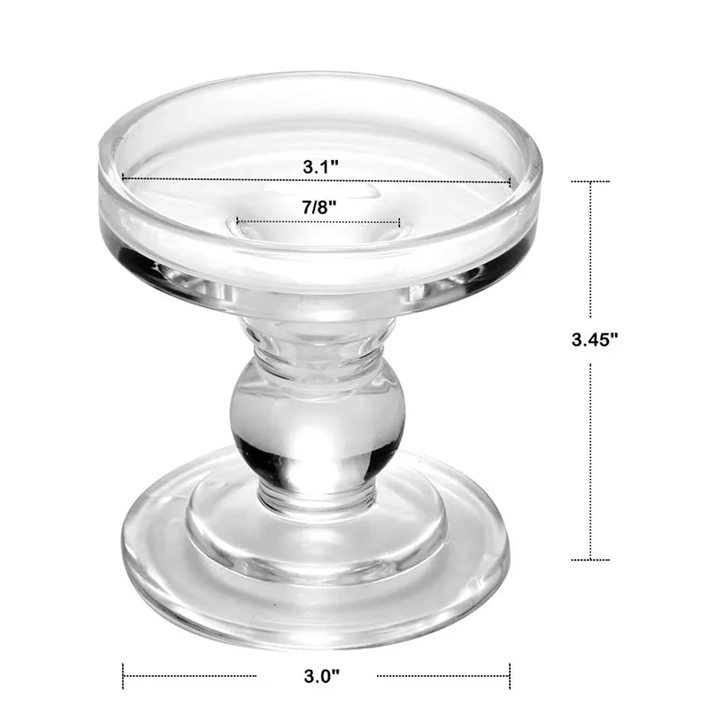 Cheap Crystal Glass Pillar Candle Holders For Festivals Or Celebration