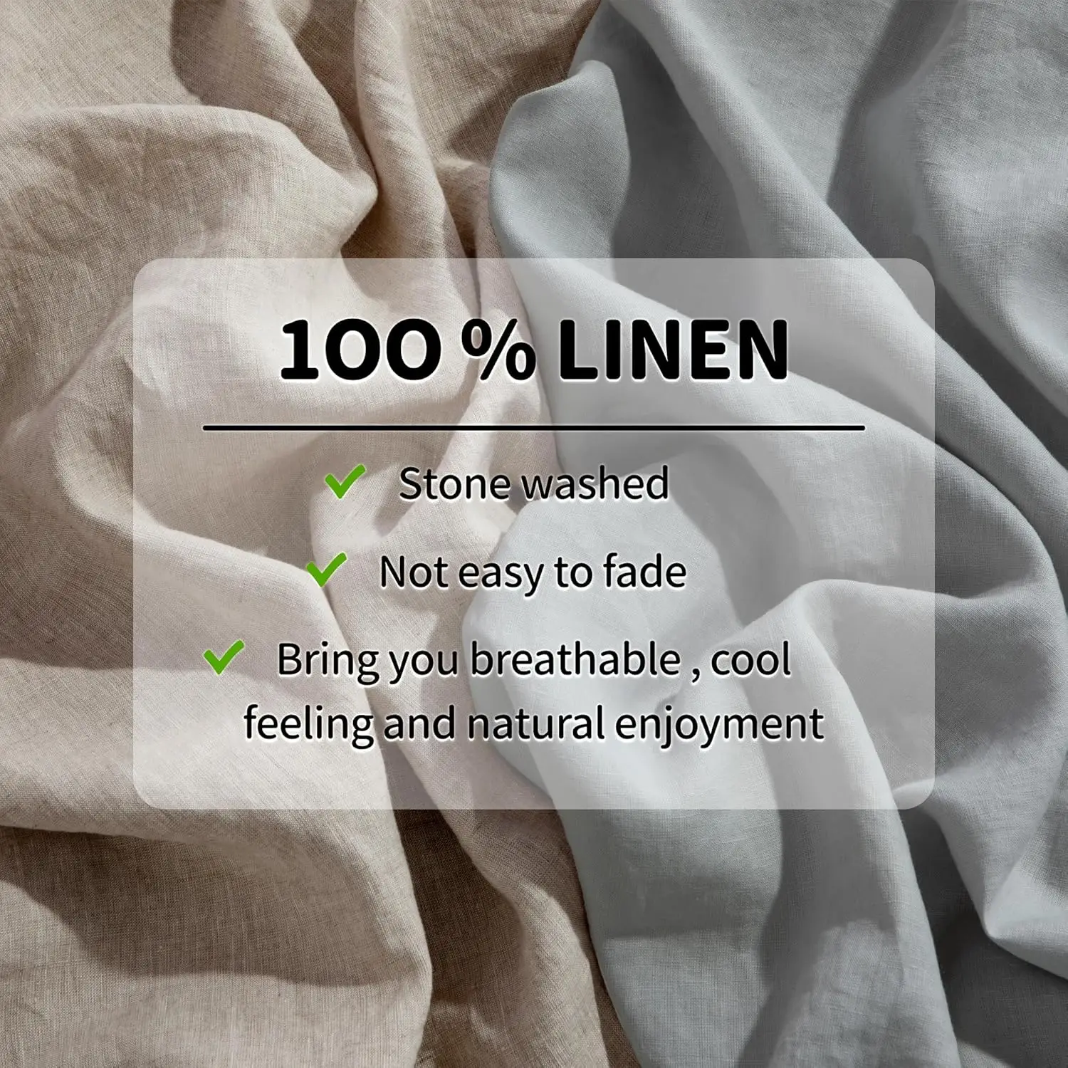 100% Linen Sheet Set Queen Size Bed Sheets 4 Piece Sets Solid Color Natural Flax Cotton Blend Soft Breathable Bedding supplier